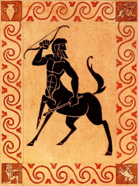 Вазопись древней греции кентавр