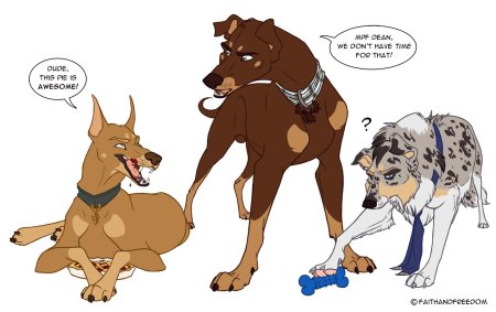 Аниме пёс доберман