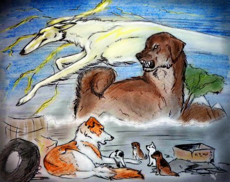 Русская псовая борзая рисунок