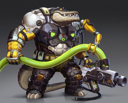 Крокодил гена киберпанк