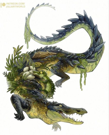 Человек крокодил арт фэнтези
