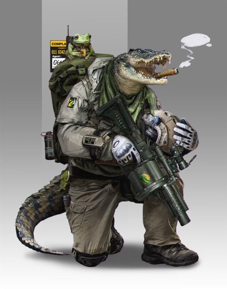 Антропоморфный крокодил