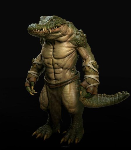 Человек крокодил арт