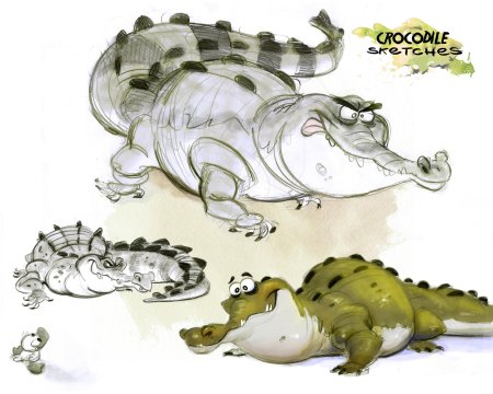 Стилизованный крокодил