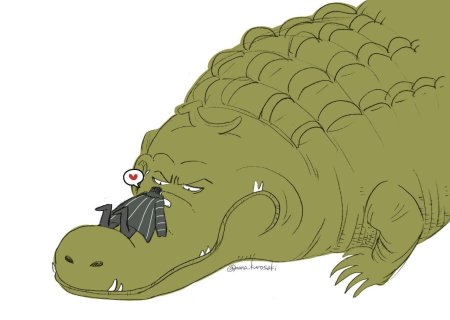 Милый крокодил рисунок