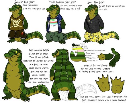 Референс крокодила антро