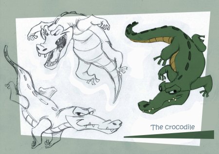 Крокодил рисунок для детей