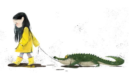 Девушка крокодил арт