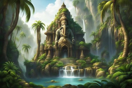 Древний храм арт