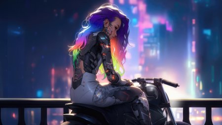 Киберпанк мотоцикл