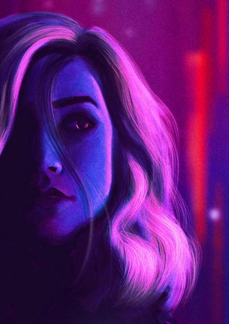 Арт в стиле киберпанк