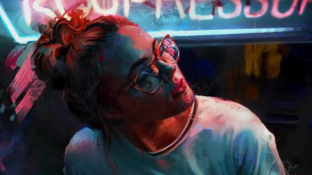 Девушка неон