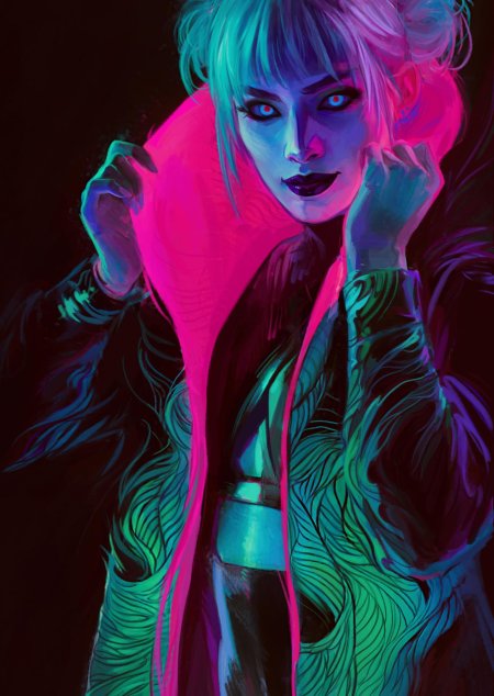 Девушка в неоне