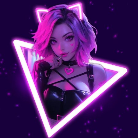 Неон девушка