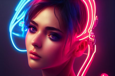 Неоновый портрет