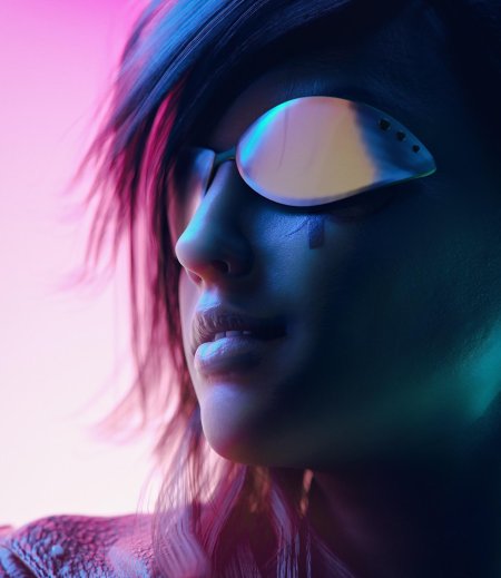 Cyberpunk очки неон