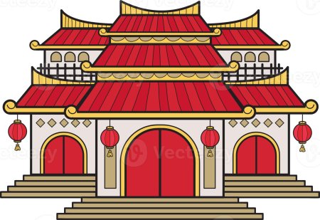 Китайские дома рисунки