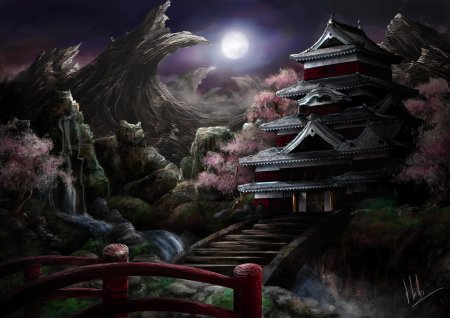 Заброшенный храм в японии арт
