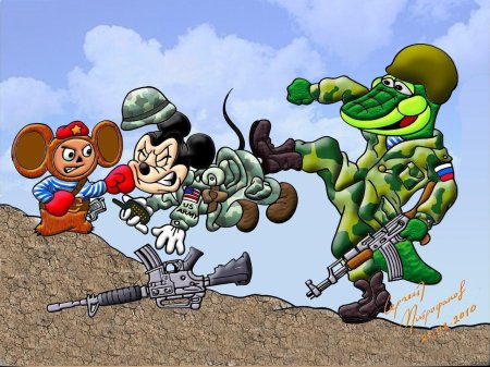 Крокодил гена и чебурашка в камуфляже