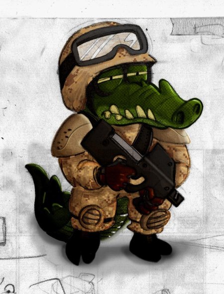 Мультяшный крокодил