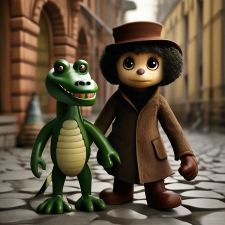 Чебурашка и крокодил