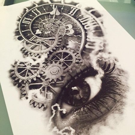 Тату шестеренки