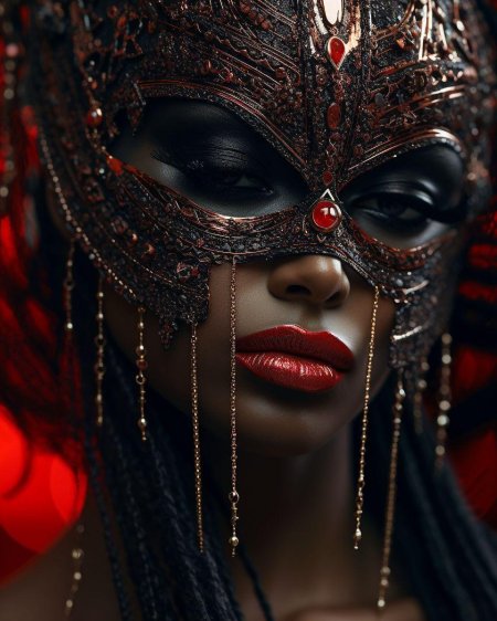 Женщина в карнавальной маске