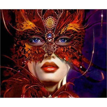 Девушка в карнавальной маске