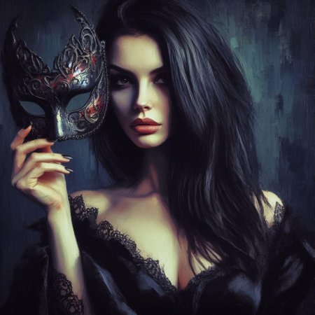 Девушка с маской