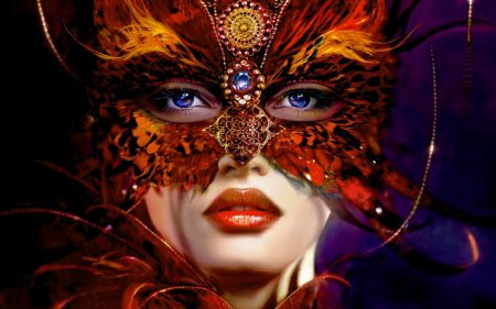 Девушка в карнавальной маске