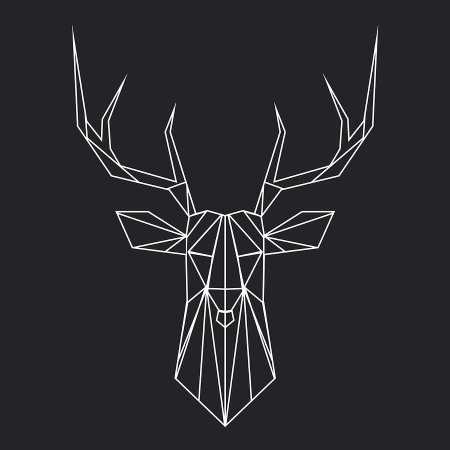 Олень в геометрическом стиле