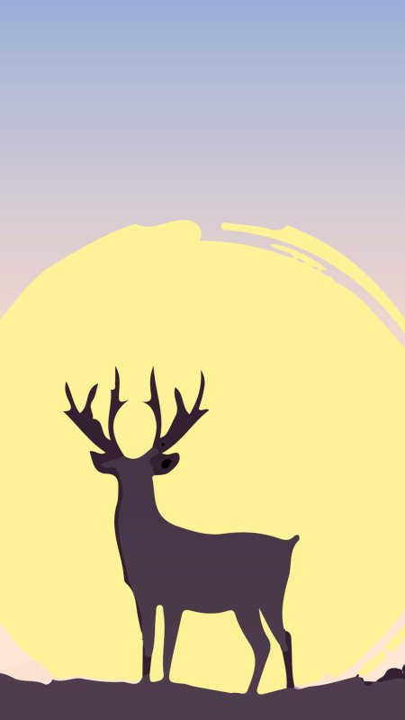 Силуэт оленя для вырезания