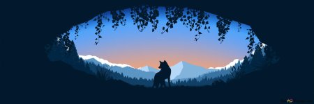 Волк минимализм