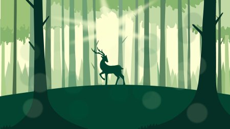 Силуэт леса