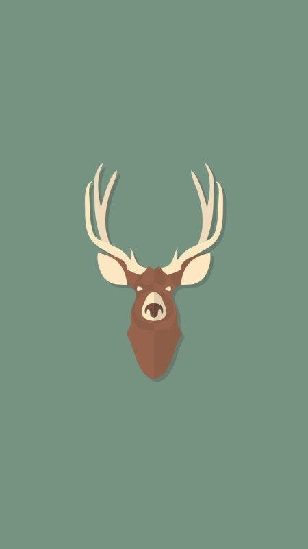 Олени с рогами