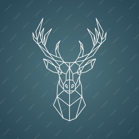 Олень в геометрическом стиле