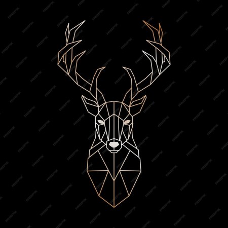 Олень в геометрическом стиле