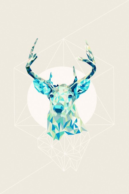 Олень геометрика