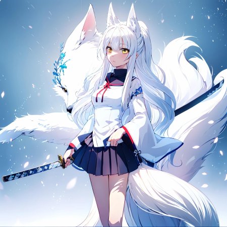 Белая кицунэ