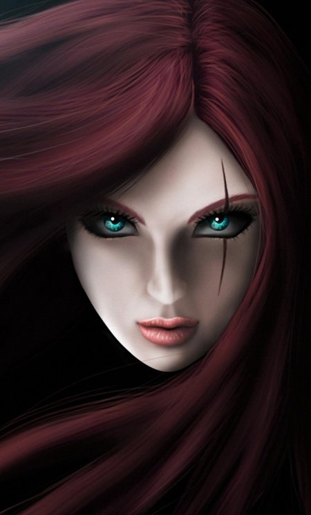 Девушка с красными волосами