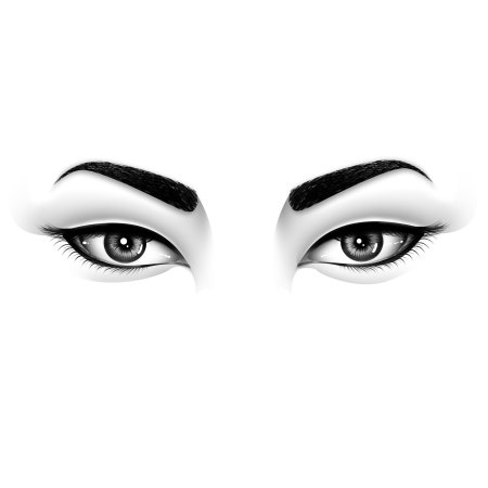 Глаза на белом фоне