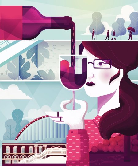 Постер вино