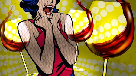 Девушка с вином