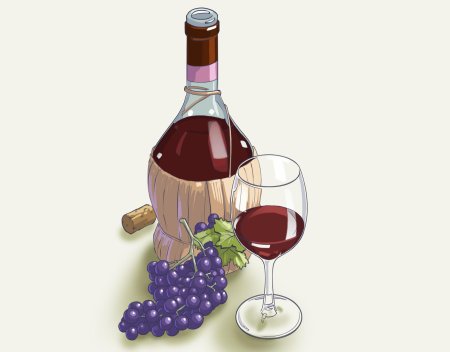 Вино иллюстрация
