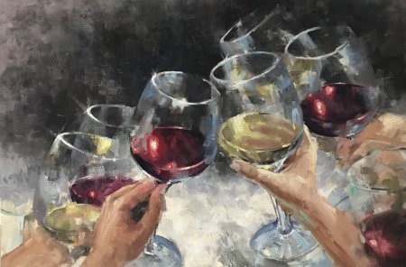 Картины вином