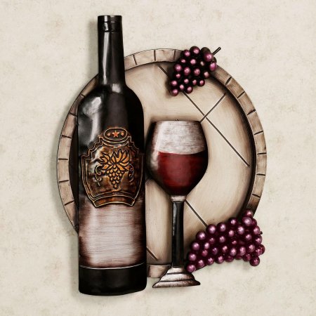 Панно с винными бутылками