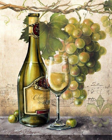 Вино с виноградом