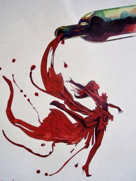 Рисование вином