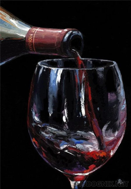 Виктор бауэр картины бокал вина