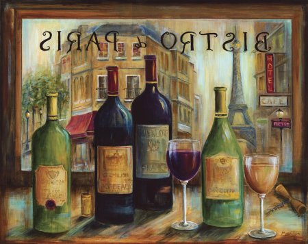 Натюрморт с винными бутылками